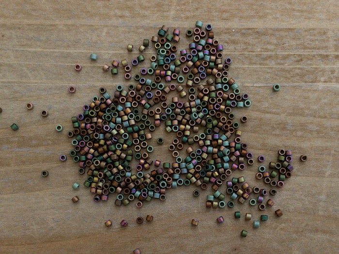 Perle di vetro Delica 11/0 - Patina mista bronzo