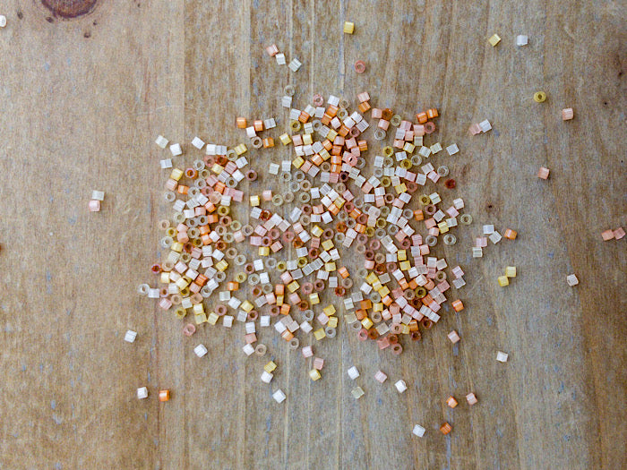 Perles de verre Delica 11/0 - Mélange de soie d'automne