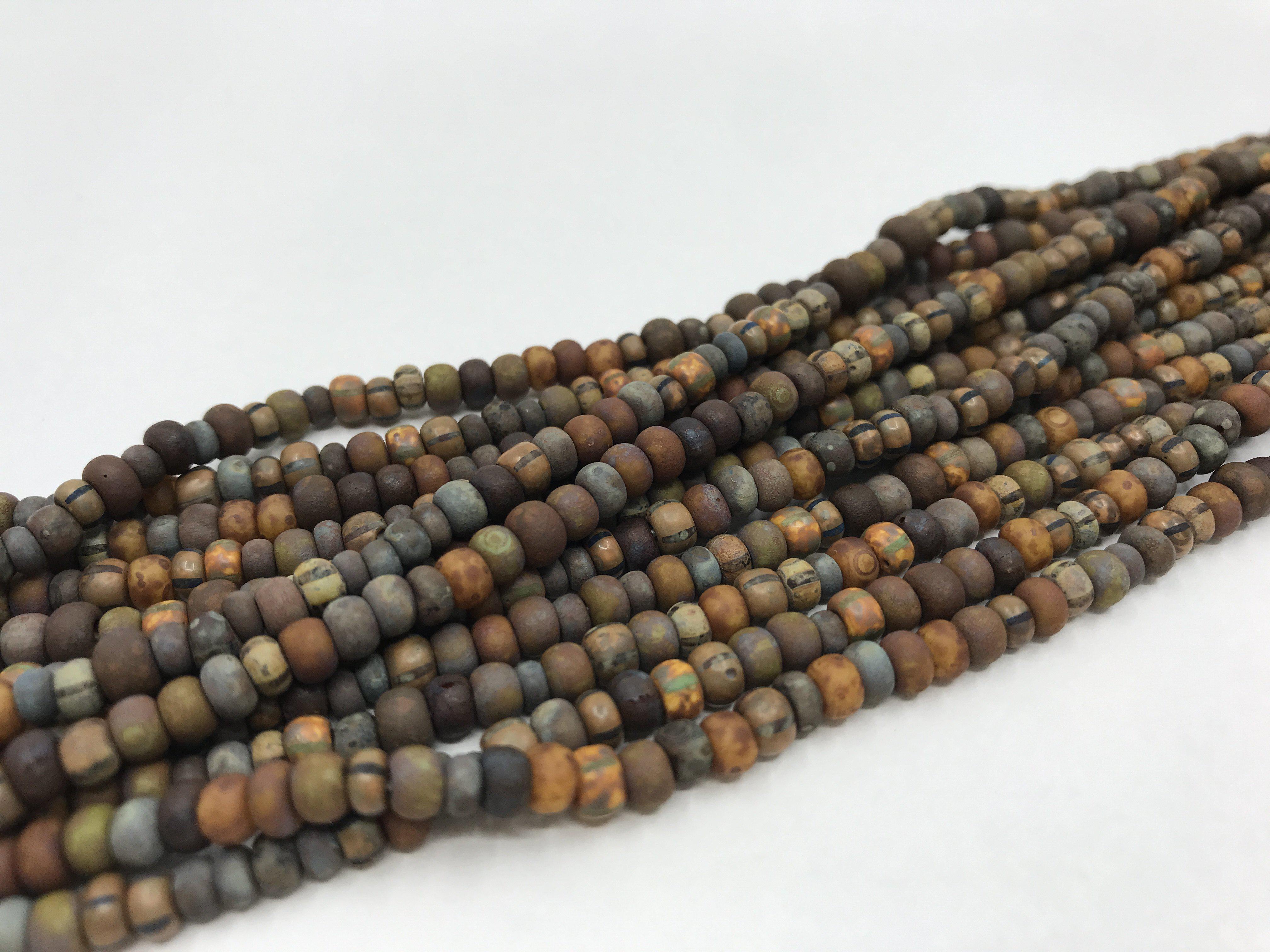 Aged Picasso Glasperlen 4 mm - Farbe Earth Mix - bead&more
