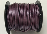 Lederkordel rund 1,5 mm, Farbe 18 metallic plum