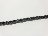 Glasschliffperlen feuerpoliert 6 mm, Farbe A26 Hematite