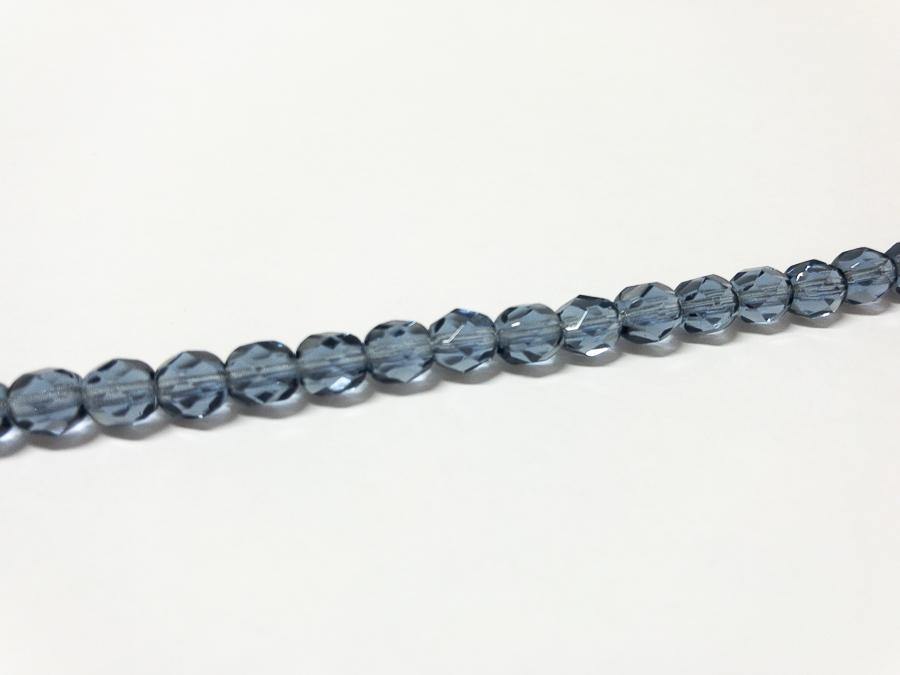 Glasschliffperlen feuerpoliert 6 mm, Farbe A28 Montana - bead&more