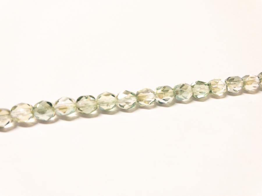 Glasschliffperlen feuerpoliert 6 mm, Farbe B571 Crystal Seafoam Luster - bead&more