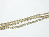 Perle di vetro molato a fuoco 4mm, colore B73 Linea Crystal gold