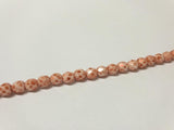 Glasschliffperlen feuerpoliert 6 mm, Farbe B93 Salmon Spots