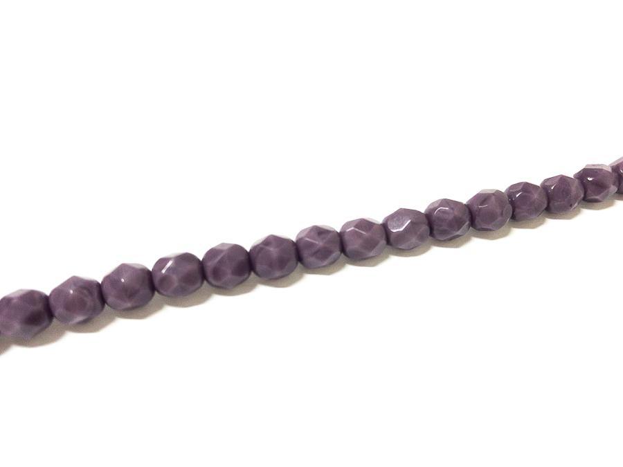 Glasschliffperlen feuerpoliert 6 mm, Farbe C1171 Dark Lavender Opaque - bead&more