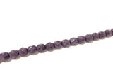 Glasschliffperlen feuerpoliert 6 mm, Farbe C1171 Dark Lavender Opaque