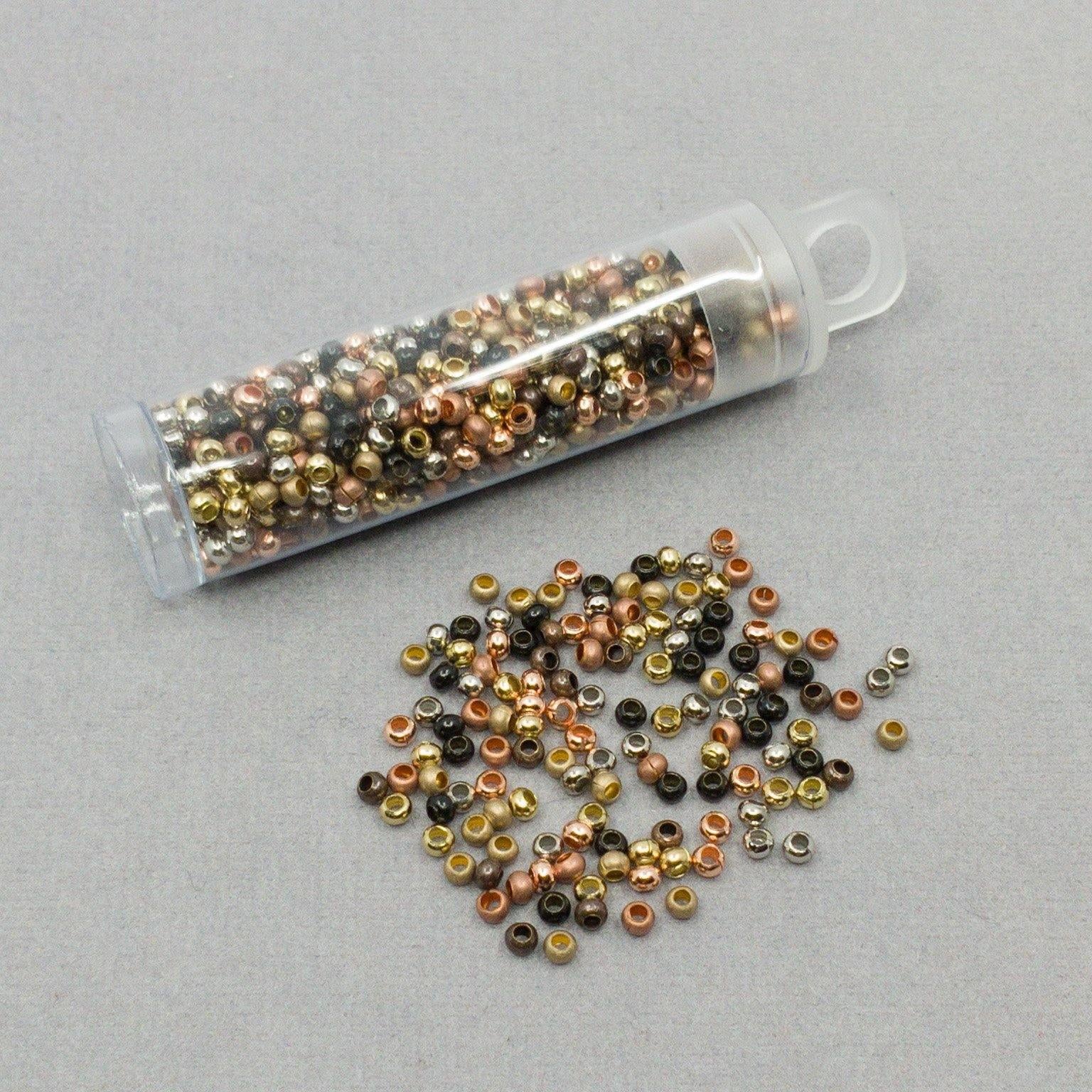 Metallperlen 11/0 - Heavy Metal Seed Beads - MIX Metallic - bead&more
