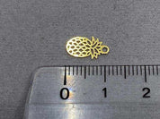 Anhänger Metall Ananas 11 mm, Farbe gold - bead&more