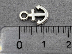 Anhänger Metall Anker 12 mm, Farbe altsilber - bead&more