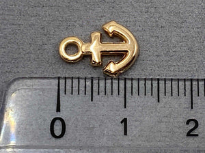 Anhänger Metall Anker 12 mm, Farbe roségold - bead&more
