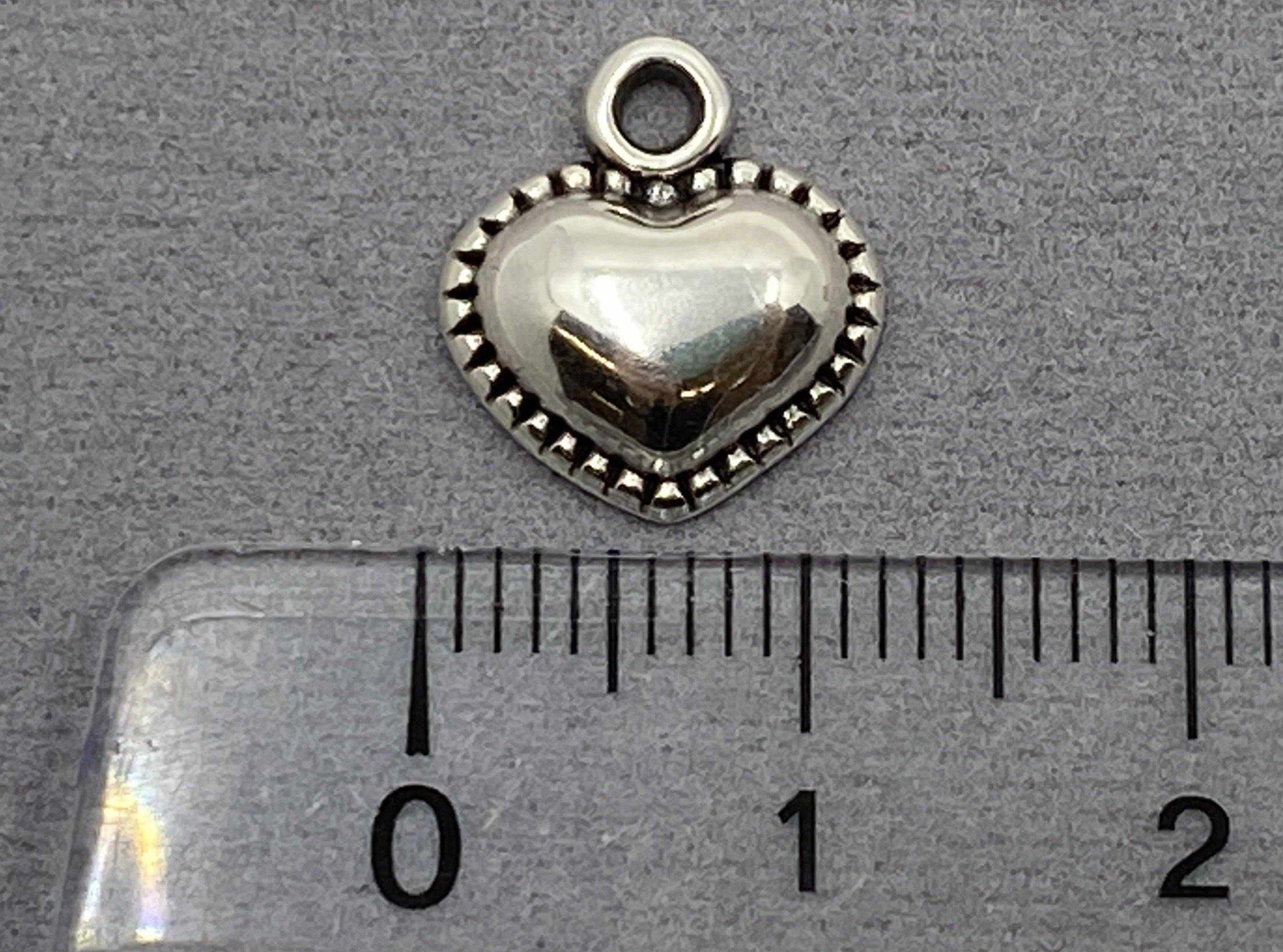 Anhänger Metall Herz 13 mm, Farbe altsilber - bead&more