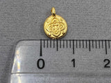 Anhänger Metall Ornament 10 mm, Farbe gold