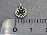 Anhänger Metall Ornament 10 mm, Farbe altsilber