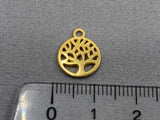 Anhänger Metall "Lebensbaum" 13 mm, Farbe gold