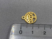Anhänger Metall "Lebensbaum" 13 mm, Farbe gold - bead&more