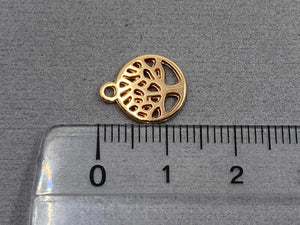 Anhänger Metall "Lebensbaum" 13 mm, Farbe roségold - bead&more