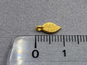 Anhänger Metall Blatt 9 mm, Farbe gold - bead&more