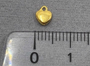 Anhänger Metall Herzchen 6 mm, Farbe gold - bead&more