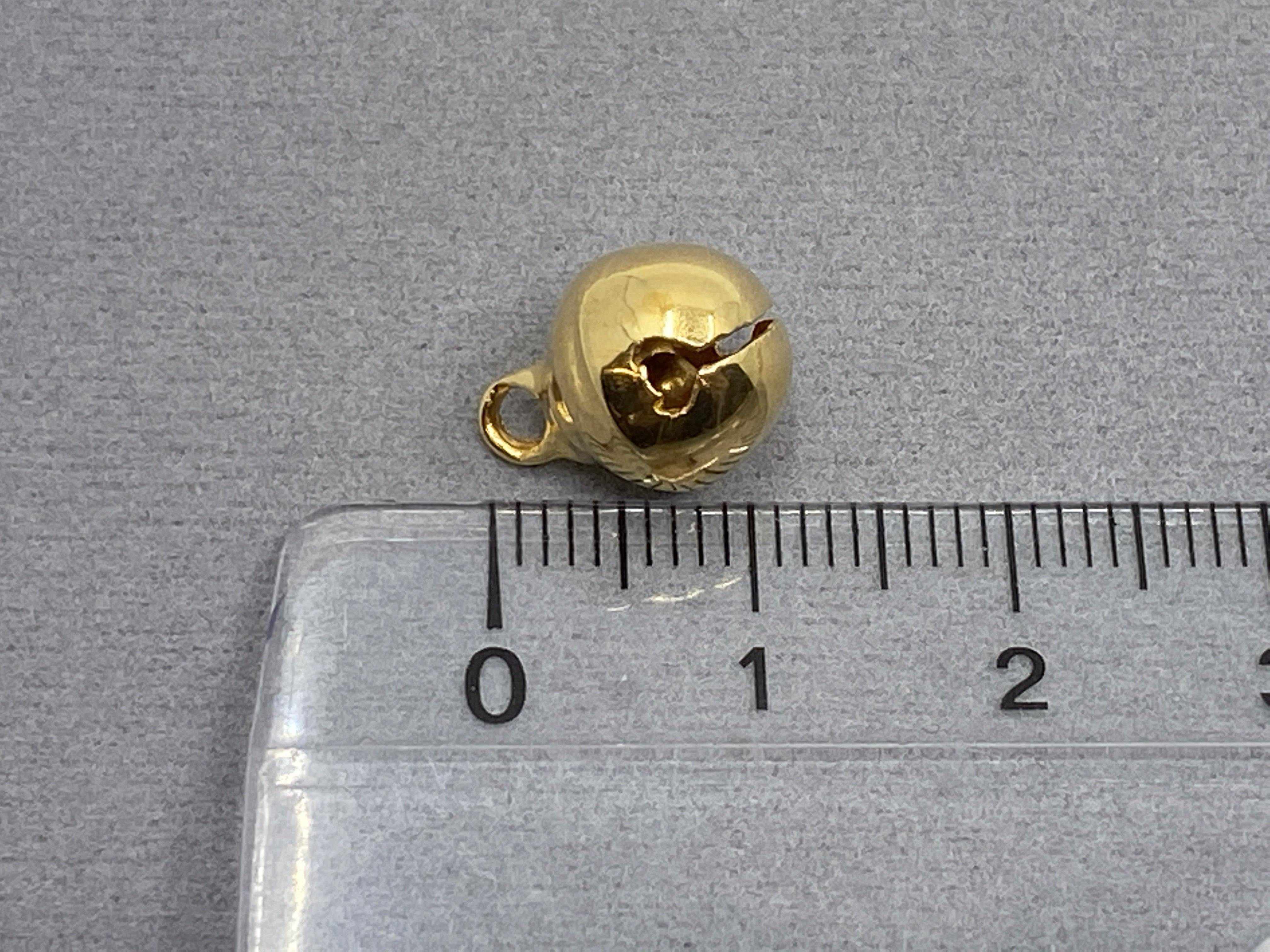 Anhänger Metall Glöckchen 6 mm, Farbe gold - bead&more