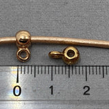 Metallperle rund 4 mm mit Öse, roségold
