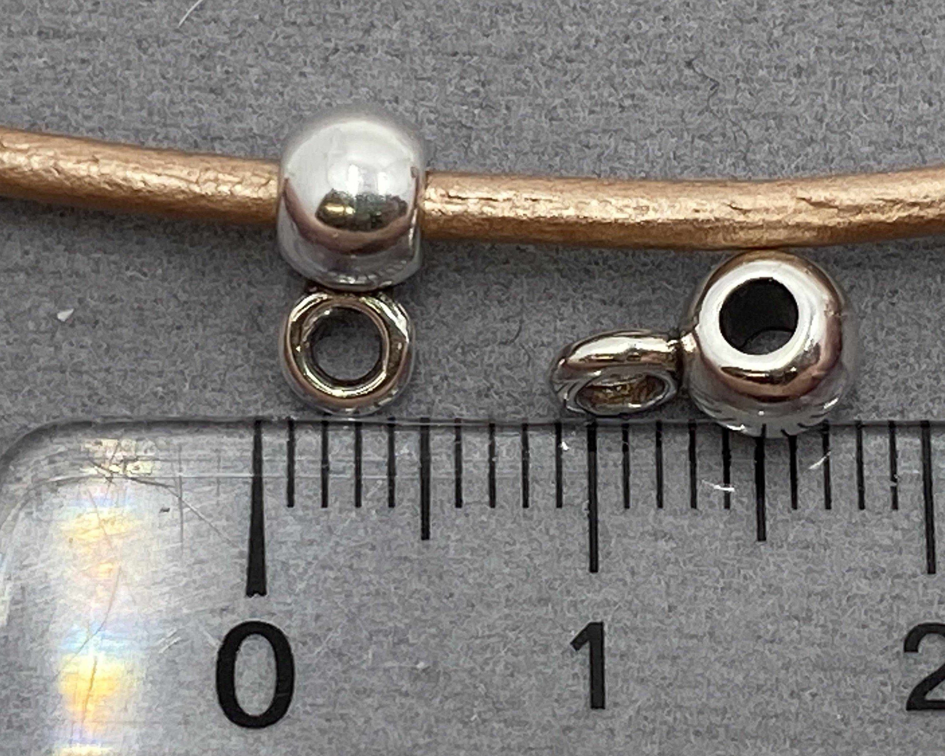 Metallperle mit Öse Ø 2 mm, antik silber - bead&more