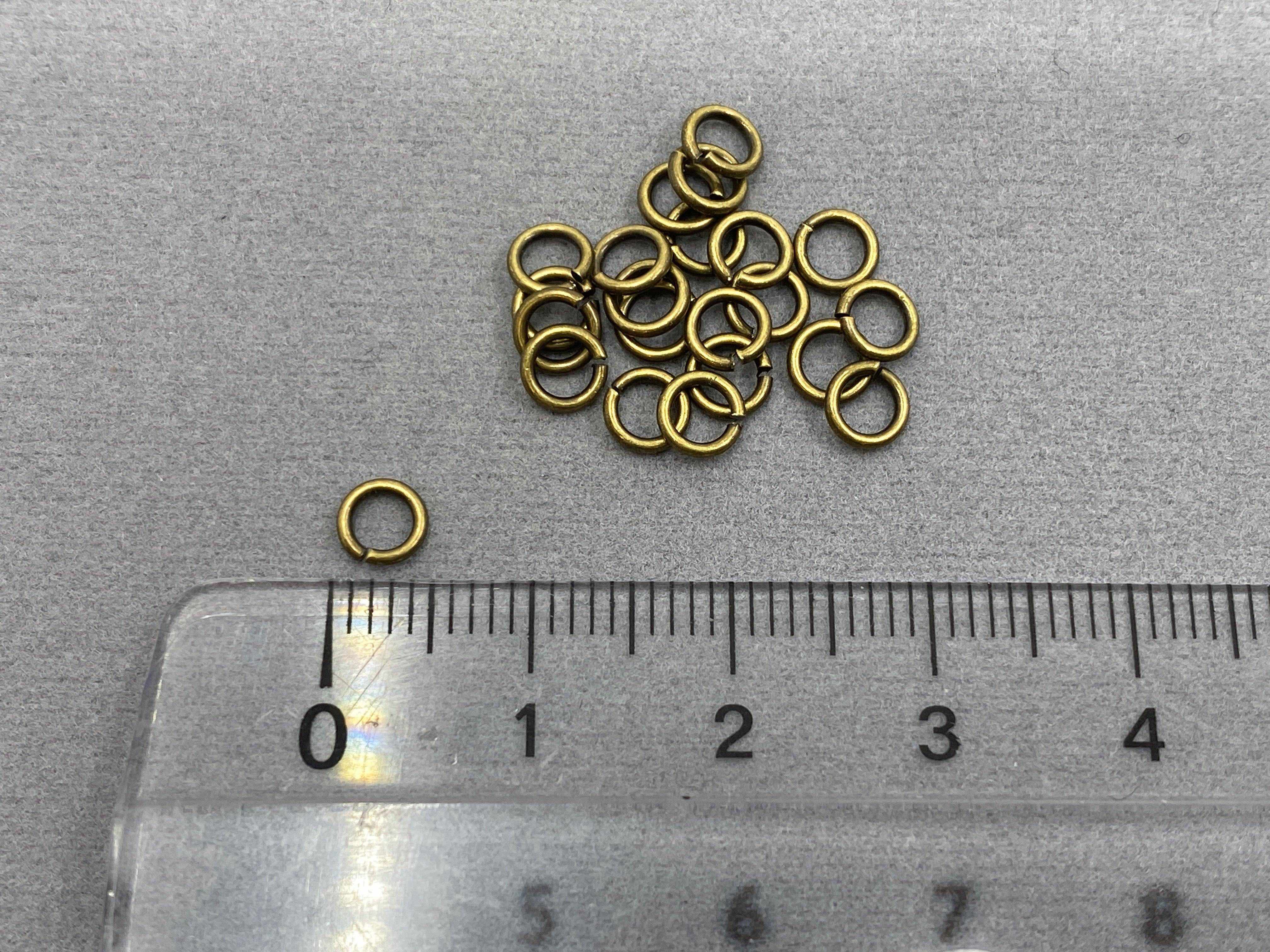 Biegeringe / Jumprings aus Metall altmessing - 20 Stück - bead&more