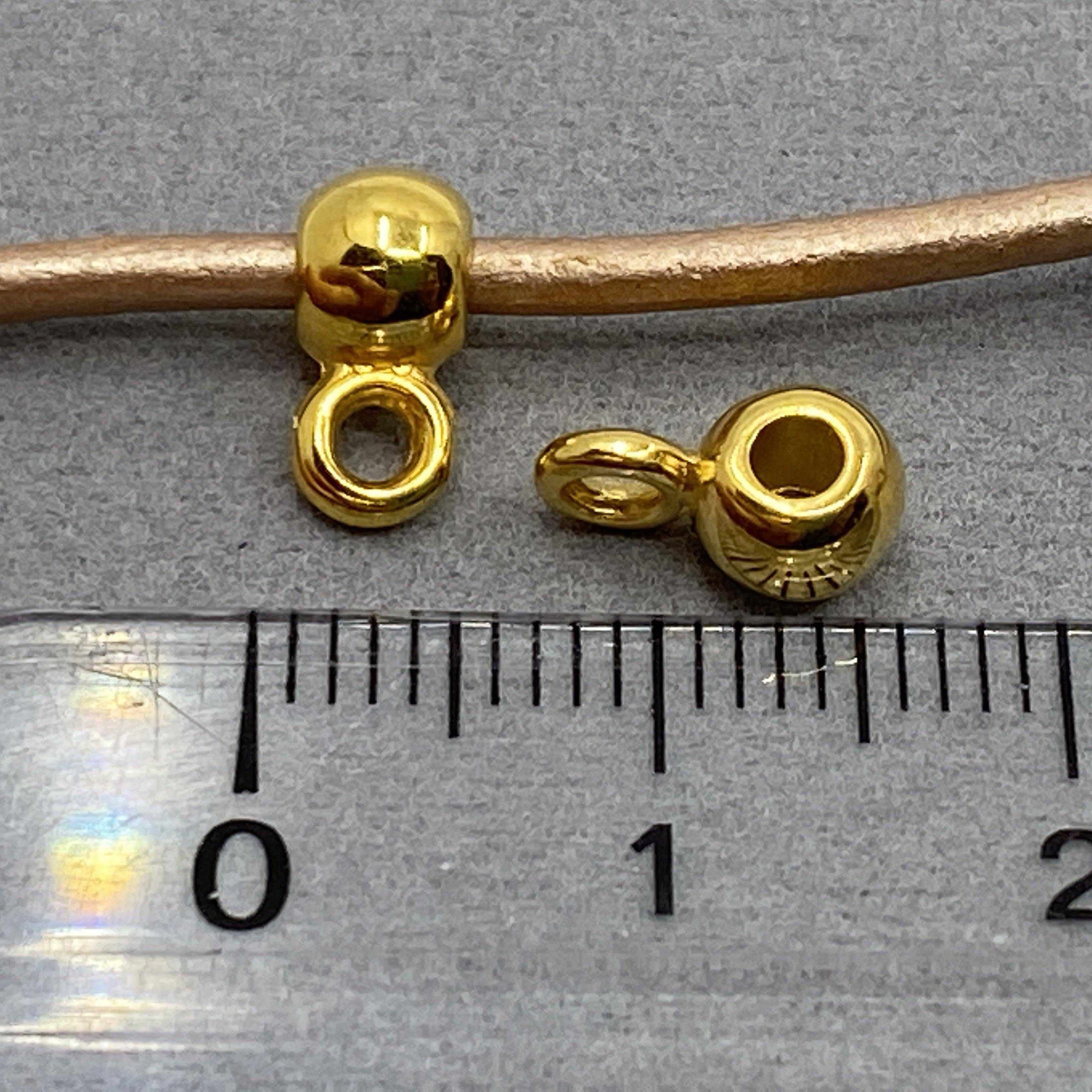Metallperle mit Öse Ø 2 mm, gold - bead&more