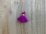 Anhänger Quaste 1.5 cm, Farbe gold, dark purple