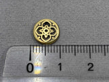 Anhänger Metall Ornament 9 mm, Farbe altmessing