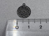 Anhänger Metall "Bohemian rund", Farbe schwarz