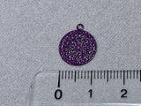 Anhänger Metall "Bohemian rund", Farbe violett