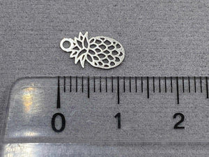 Anhänger Metall Ananas 11 mm, Farbe silber - bead&more