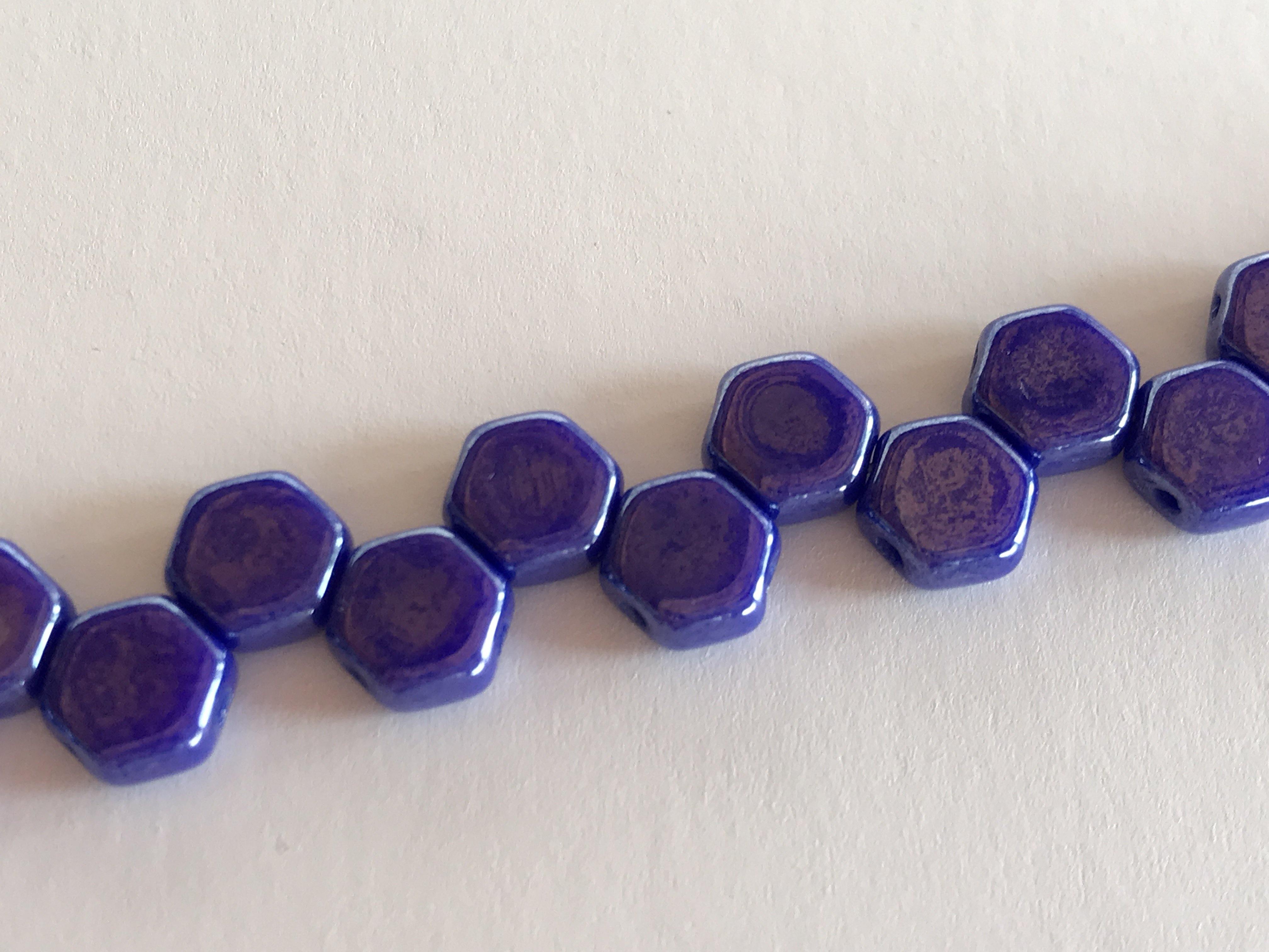 HONEYCOMB 6MM, Farbe 14 ROYAL BLUE LUSTER - bead&more