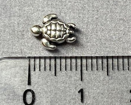 Metallperle "Schildkröte", altsilber - bead&more