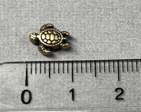 Metallperle "Schildkröte", altmessing - bead&more