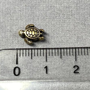 Metallperle "Schildkröte", altmessing - bead&more