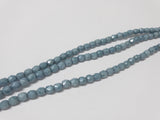 Glasschliffperlen feuerpoliert 4mm, Farbe A381 bleached Jeans blue luster