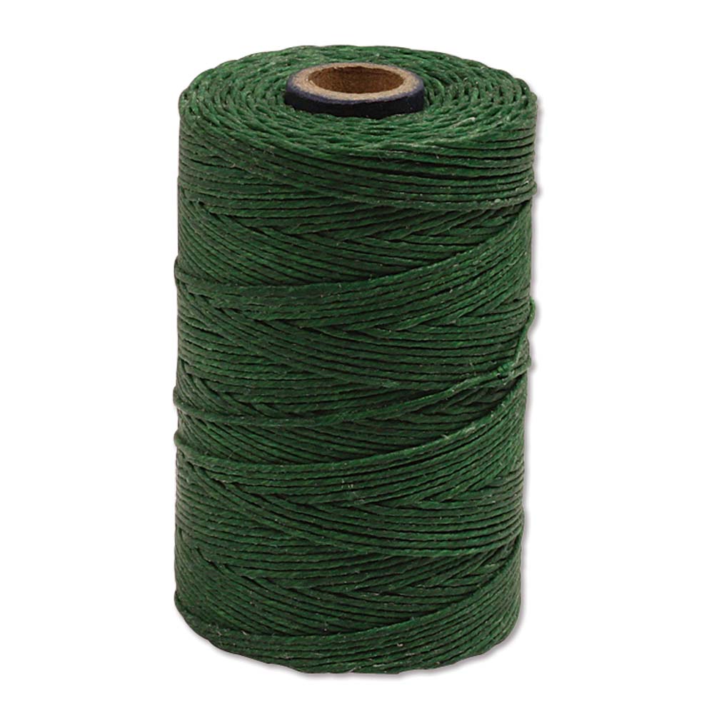 gewachstes Leinengarn / Irish Waxed Linen Farbe 33 green 0.5 mm