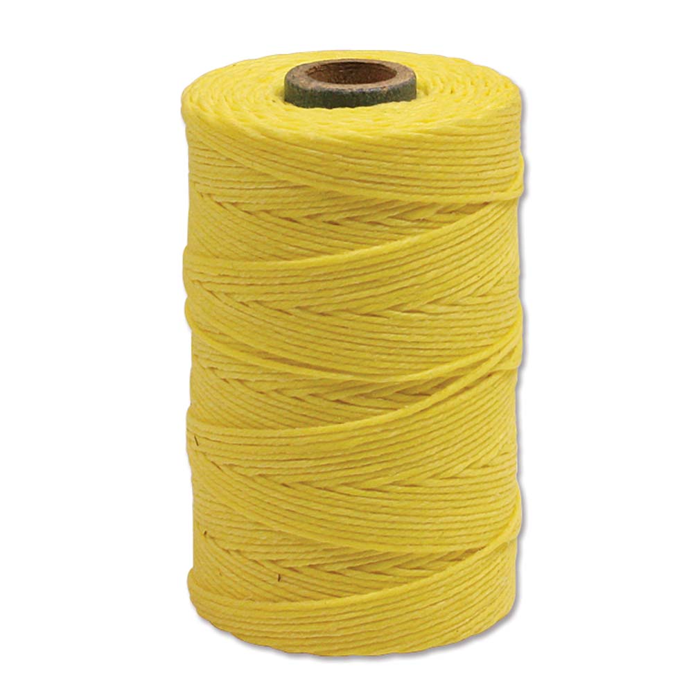 fil de lin ciré / Irish Waxed Linen couleur 36 jaune citron 0,5 mm
