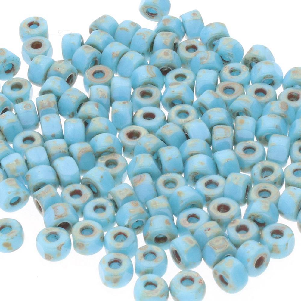 Matubo 6/0 3 Cut Glasperlen - Farbe Turquoise Blue Trav Dark - bead&more