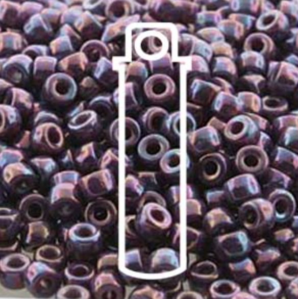 Perles en verre Matubo 6/0 - couleur Violet Nébuleuse
