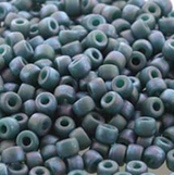 Matubo 6/0 Glasperlen - Farbe Turquoise Green Matt Nebula
