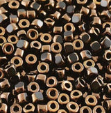 Matubo 6/0 3 Cut Glasperlen - Farbe Jet Bronze Luster