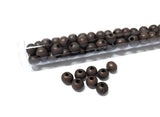 Perlen aus Holz, 6 mm, Farbe B44 ebony