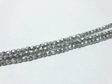 Glasschliffperlen feuerpoliert 4mm, Farbe A17 Silver matt