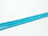 Glasschliffperlen feuerpoliert 4mm, Farbe A40 Aqua light opaque
