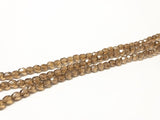 Perles de verre polies au feu 4mm, couleur B90 Honey Lustre