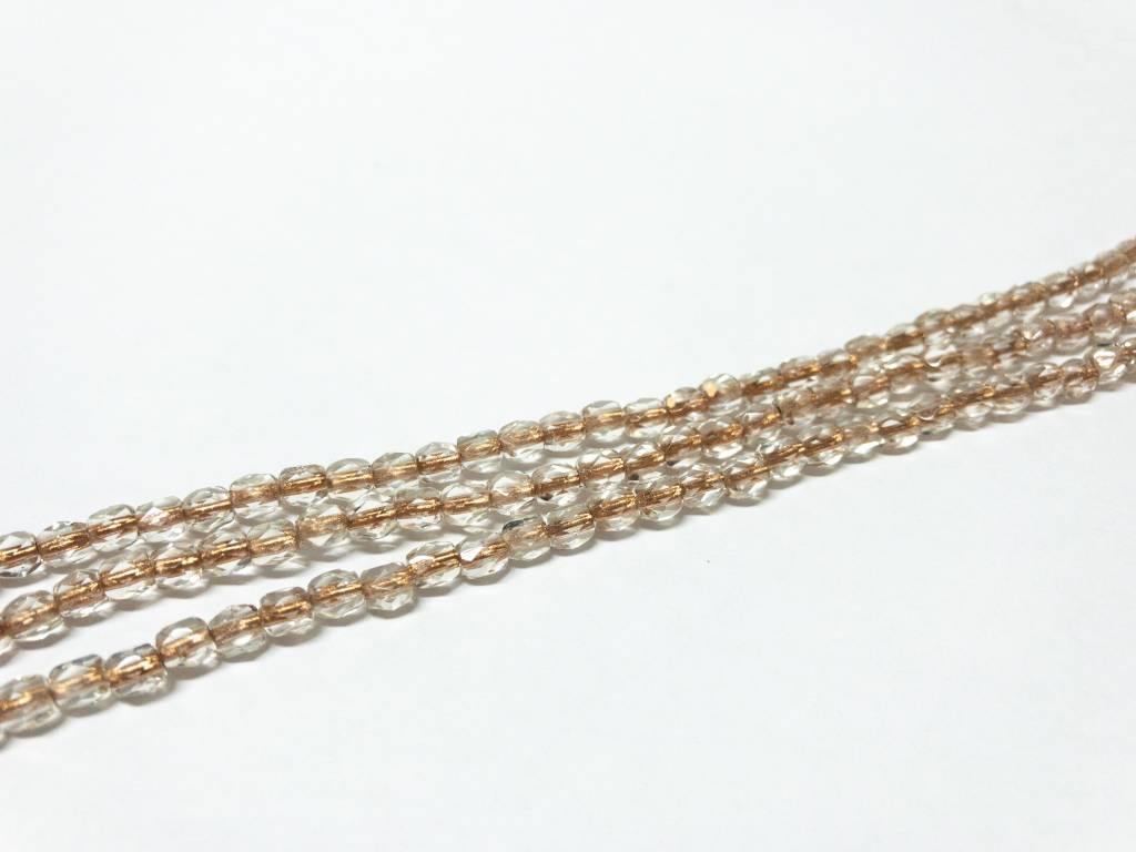 Glasschliffperlen feuerpoliert 4mm, Farbe B91 Crystal Copper line - bead&more