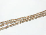 Glasschliffperlen feuerpoliert 4mm, Farbe B91 Crystal Copper line